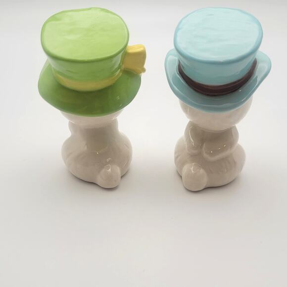 Set of two Bunny Figurines Home Decor Spring Easter 2.5" - Picture 5 of 8